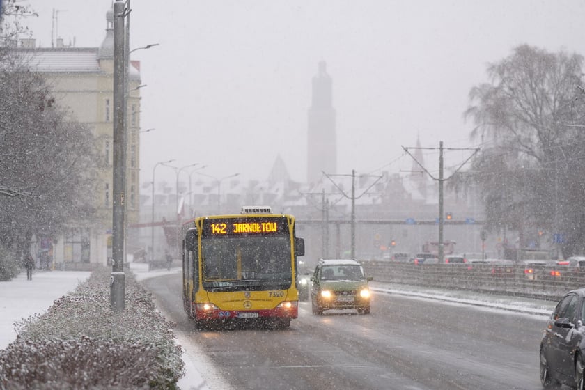 Pierwszy śnieg we Wrocławiu, 24.11.2025