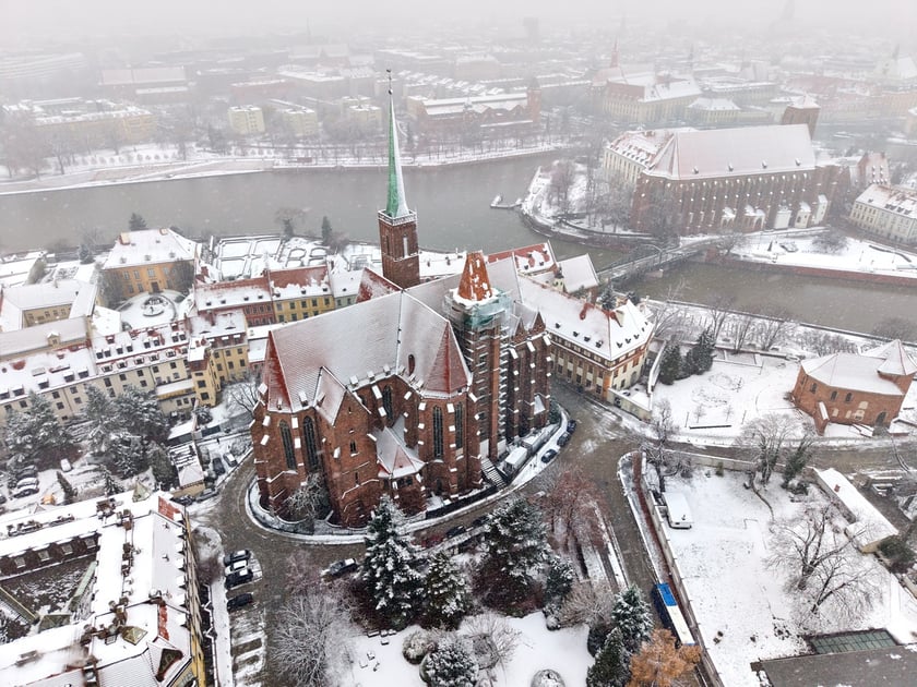 Widok na Ostrów Tumski we Wrocławiu