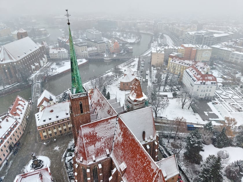 Widok na Ostrów Tumski we Wrocławiu