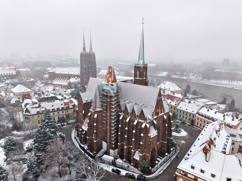 Widok na Ostrów Tumski we Wrocławiu