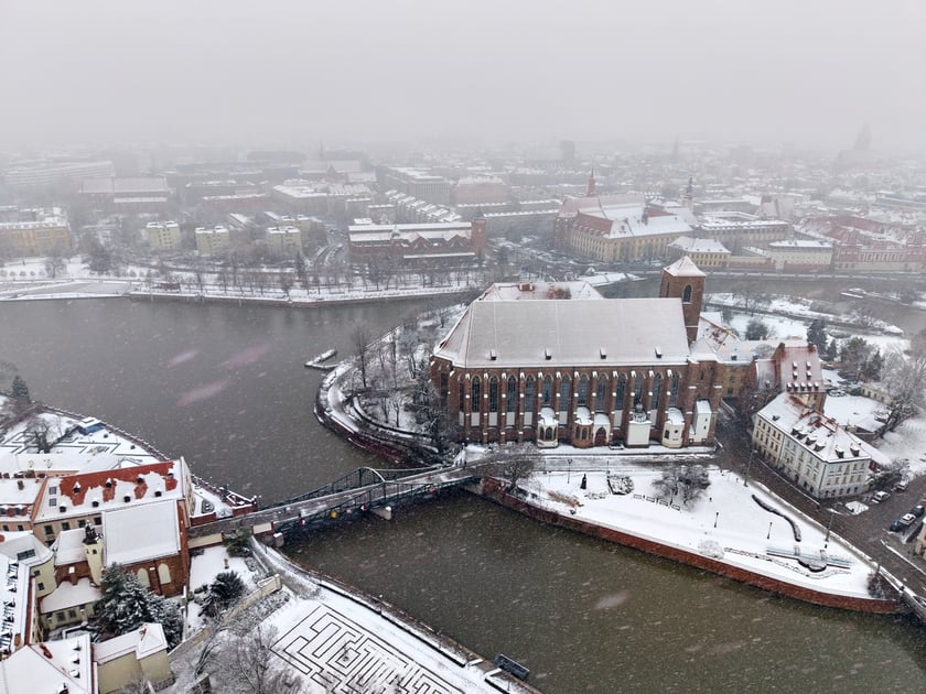 Widok na Ostrów Tumski we Wrocławiu
