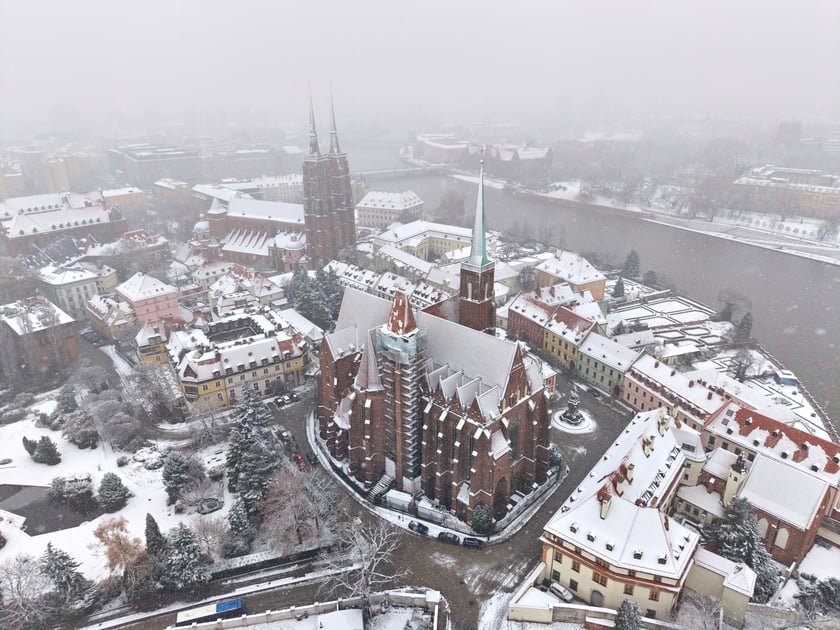 Widok na Ostrów Tumski we Wrocławiu