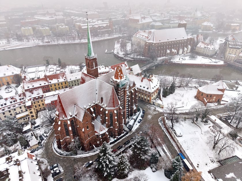 Widok na Ostrów Tumski we Wrocławiu