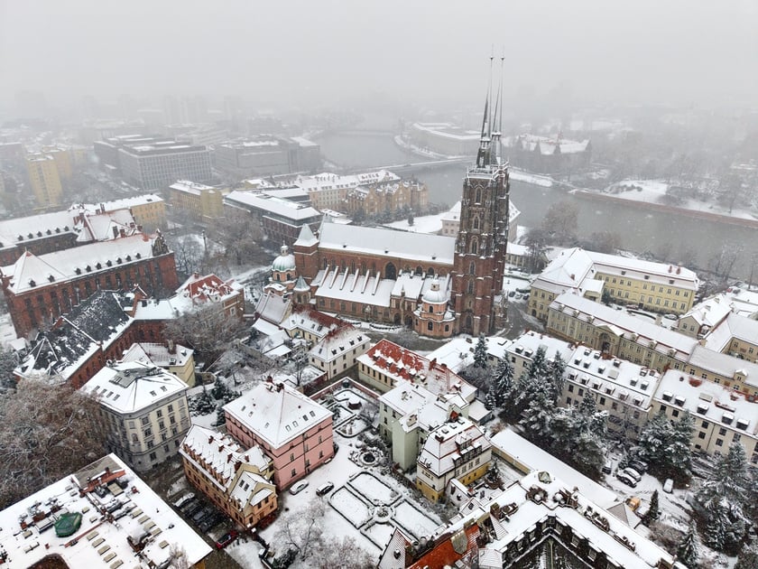 Widok na Ostrów Tumski we Wrocławiu