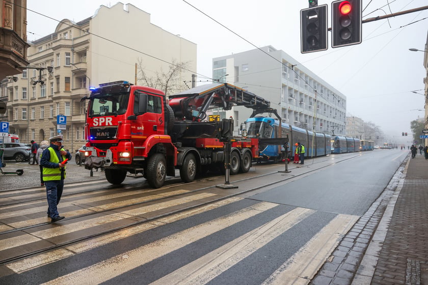 Awaria tramwaju na ul. Kołłątaja