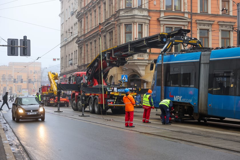 Awaria tramwaju na ul. Kołłątaja