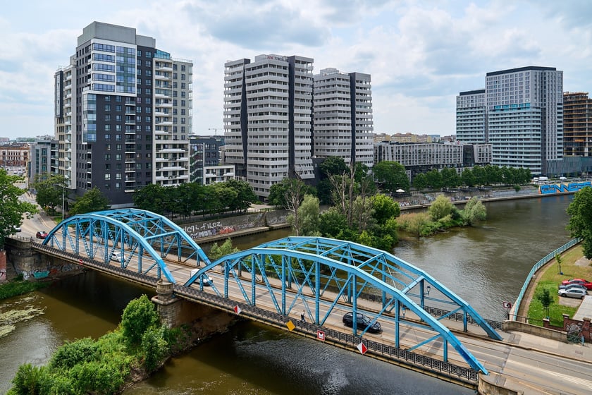 Most Sikorskiego latem 2025 roku