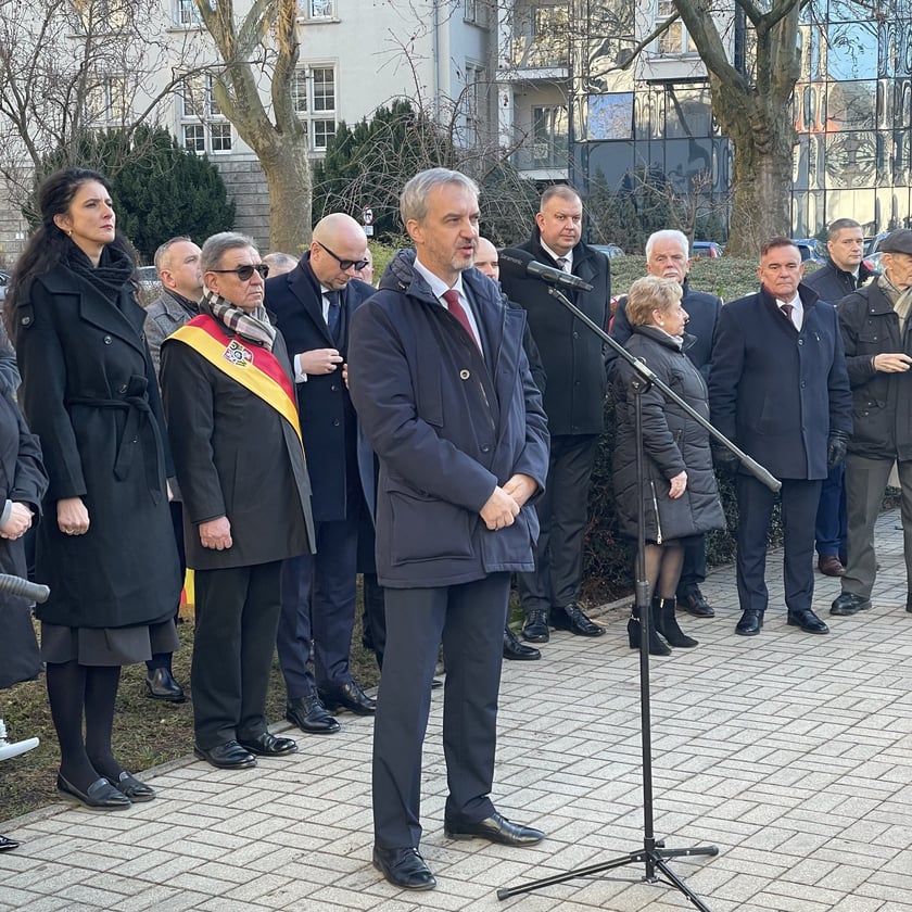 Przemawiał także dyrektor CH Zajezdnia, Andrzej Jerie