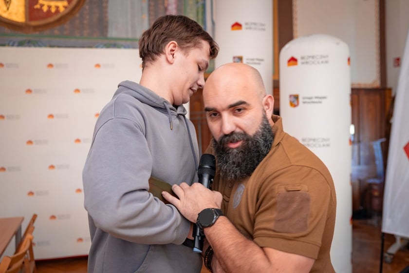 Szkolenie w ramach programu "Bezpieczny Wrocław" w I LO we Wrocławiu