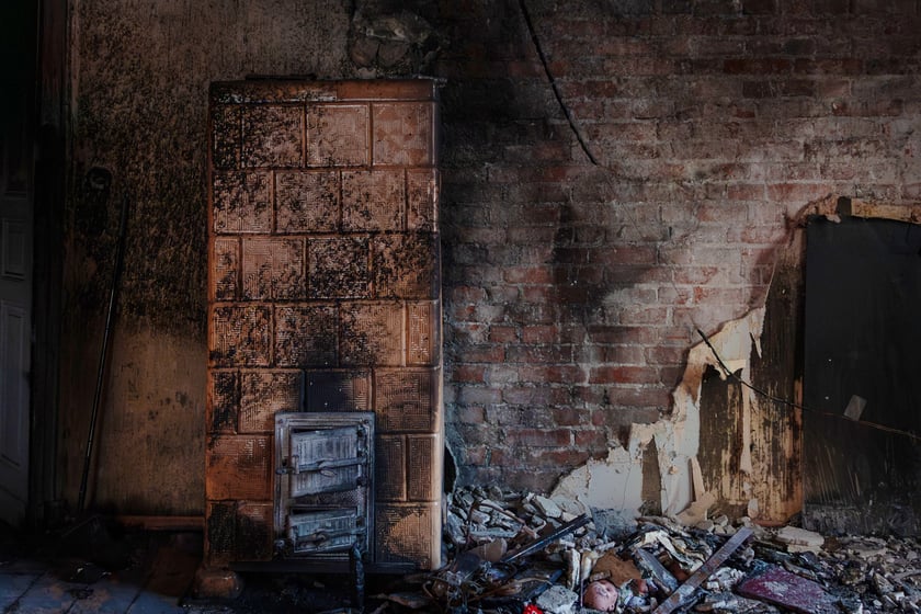 Pożar mieszkania w kamienicy przy ul. Drzewnej - 6-7 stycznia 2026 r.