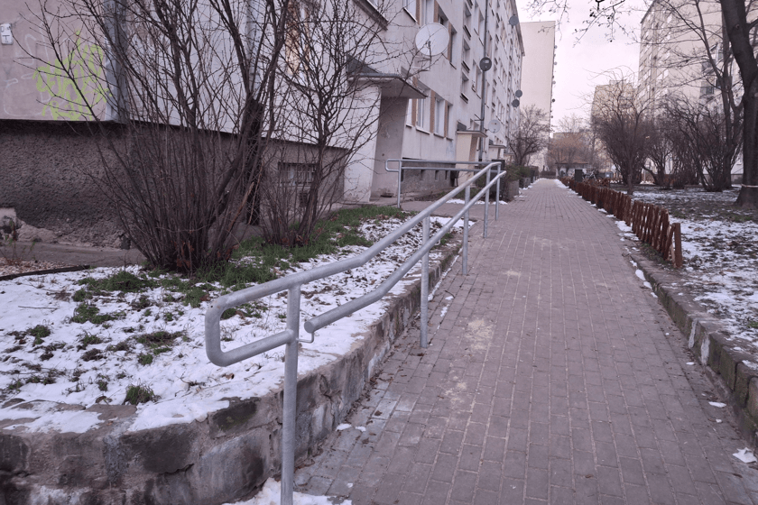 Wnętrze w kwartale ulic Braniborskiej, Trzemeskiej, Legnickiej i Dobrej po modernizacji - styczeń 2026