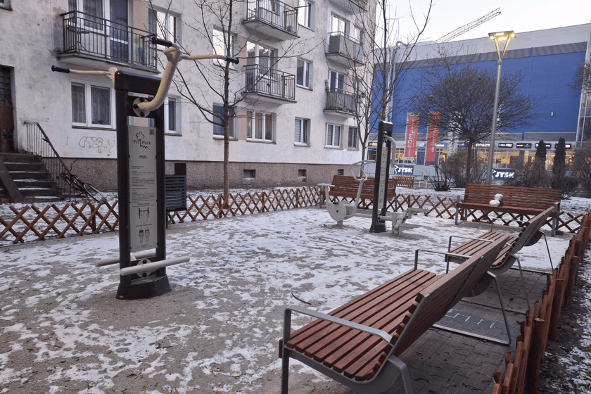 Wnętrze w kwartale ulic Braniborskiej, Trzemeskiej, Legnickiej i Dobrej po modernizacji - styczeń 2026