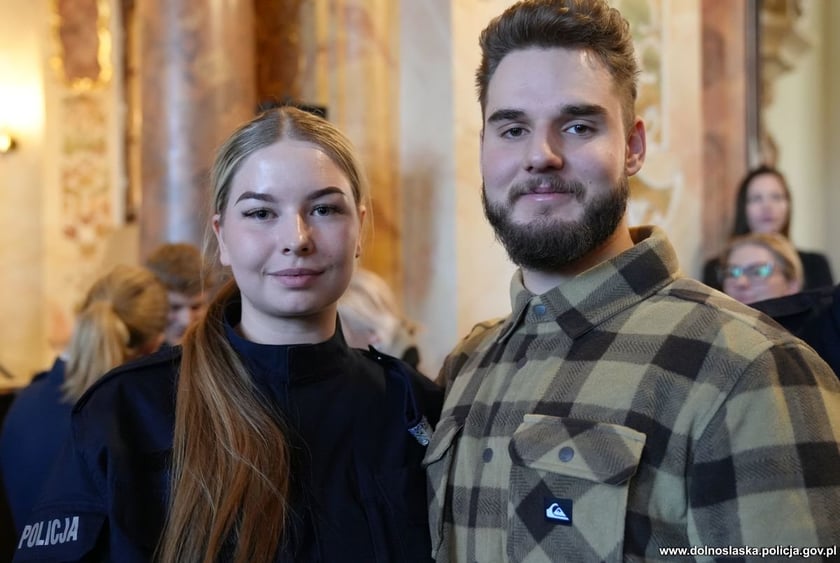 Uroczystość zaślubin nowych policjantów w Oratorium Marianum