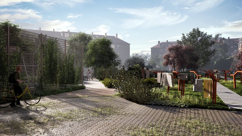 Obiecane wieszaki na pranie na wizualizacji