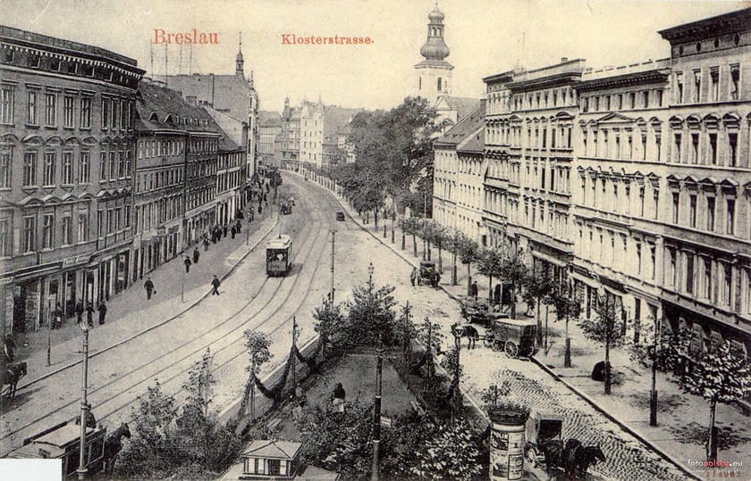 Ulica Traugutta widziana z Pl. Wr&oacute;blewskiego (1903)