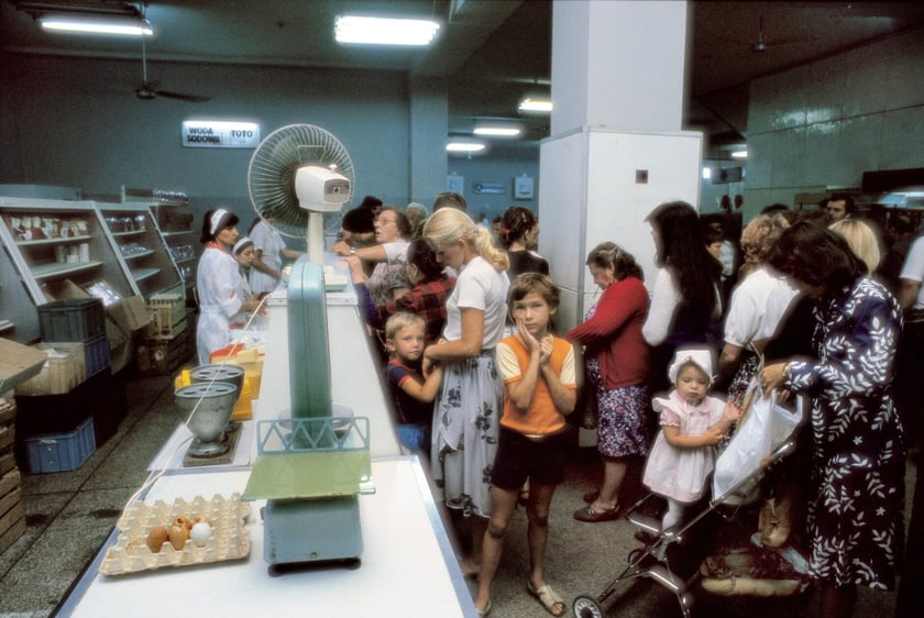 Wrocław, sklep z nabiałem, 1982