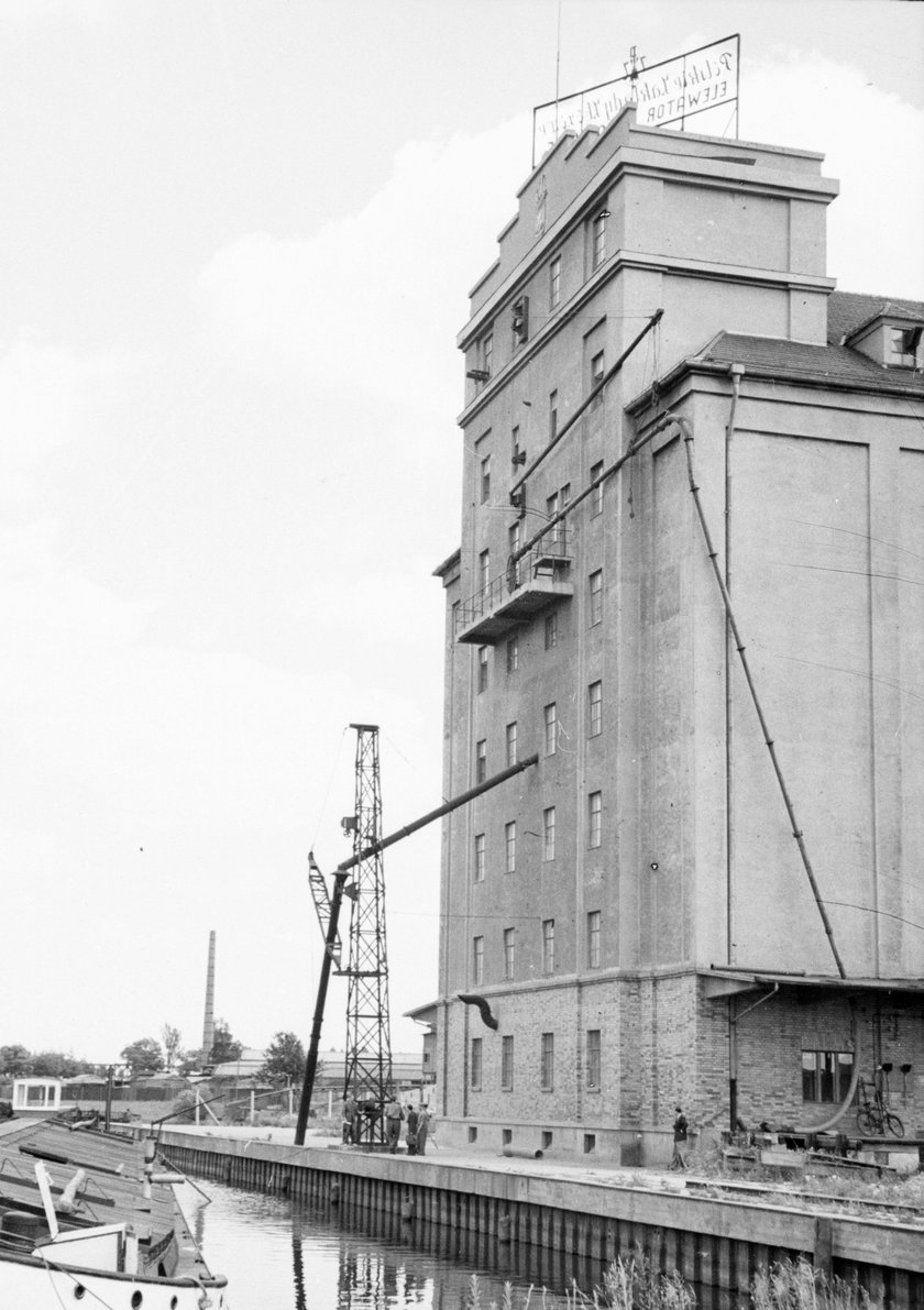 Tak prezentował się działający zgodnie z pierotną funkcją elewator "Odra" w 1950 roku