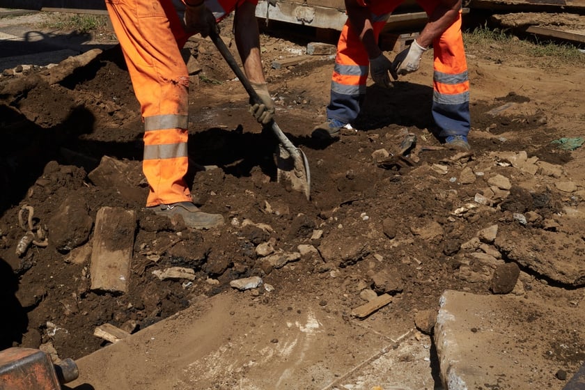 Remont torowiska na skrzyżowaniu Grabiszyńskiej i Zaporoskiej