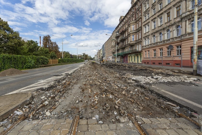 Trwa wielki remont ul. Pomorskiej i pl. Staszica na Nadodrzu