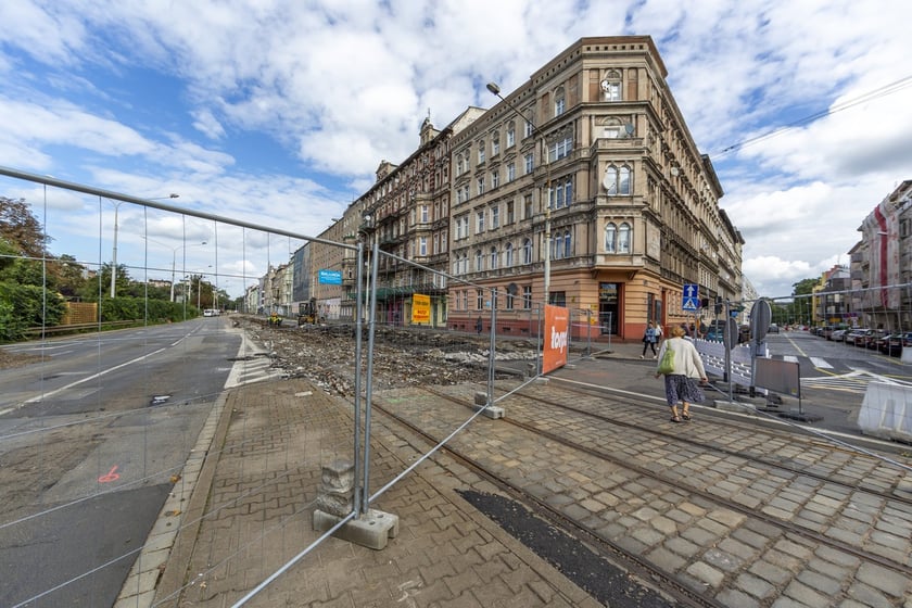 Trwa wielki remont ul. Pomorskiej i pl. Staszica na Nadodrzu