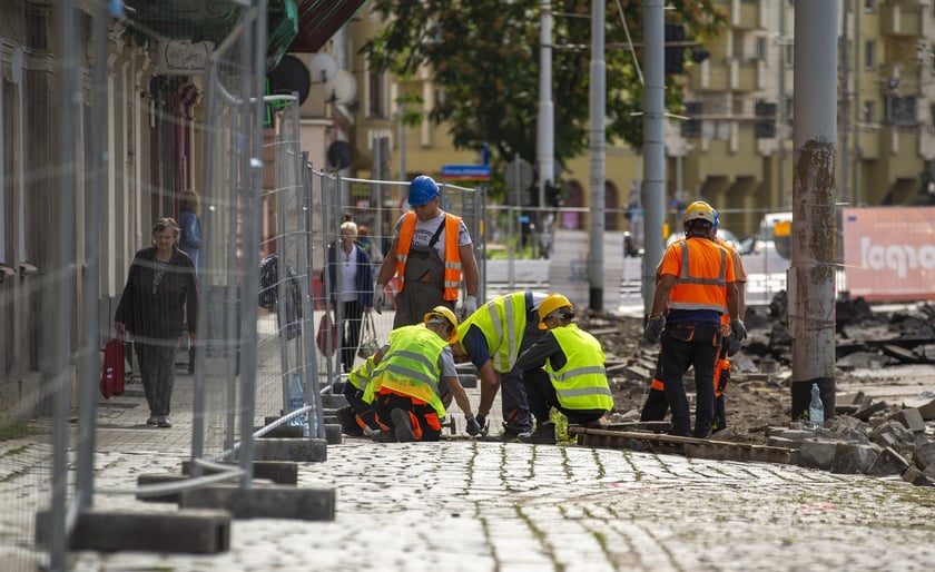 Trwa wielki remont ul. Pomorskiej i pl. Staszica na Nadodrzu