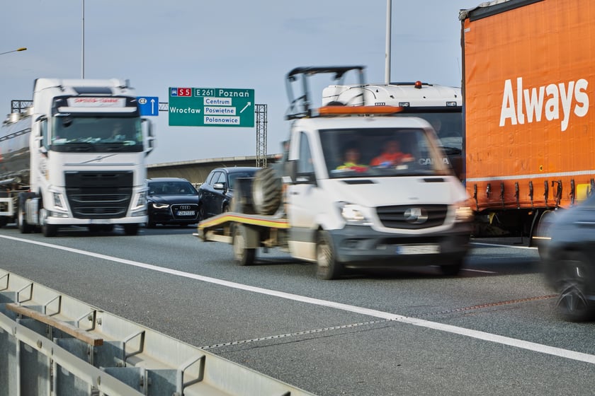 Korek na Autostradowej Obwodnicy Wrocławia