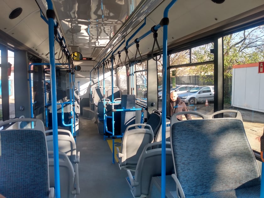Na zdjęciu testowany autobus elektryczny marki Ikarus