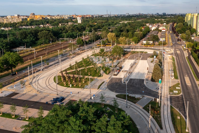 Pętla TAT przy ul. Rogowskiej na Nowym Dworze - zdjęcia z drona w lipcu 2023 r.