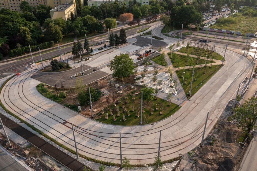 Pętla TAT przy ul. Rogowskiej na Nowym Dworze - zdjęcia z drona w lipcu 2023 r.