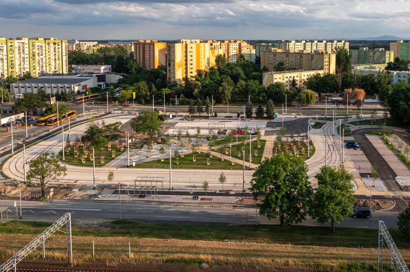 Pętla TAT przy ul. Rogowskiej na Nowym Dworze - zdjęcia z drona w lipcu 2023 r.