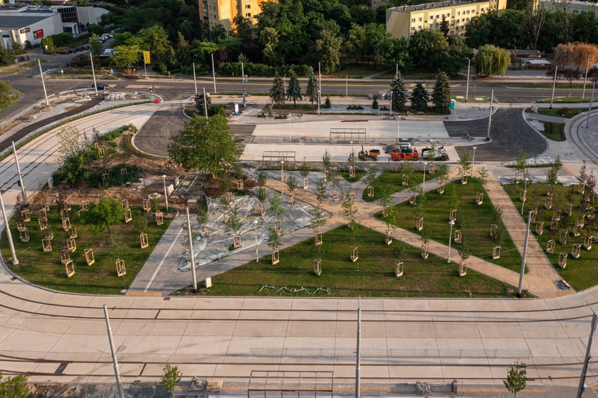 Pętla TAT przy ul. Rogowskiej na Nowym Dworze - zdjęcia z drona w lipcu 2023 r.