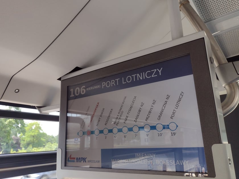 Przejazd autobusem 106 po TAT, 22 lipca 2023