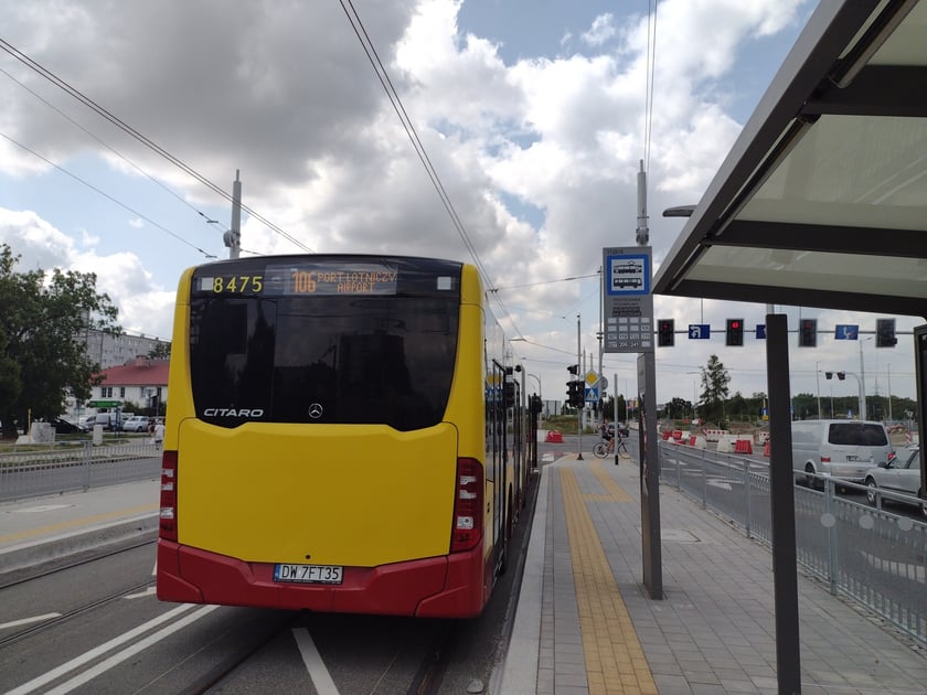 Przejazd autobusem 106 po TAT, 22 lipca 2023