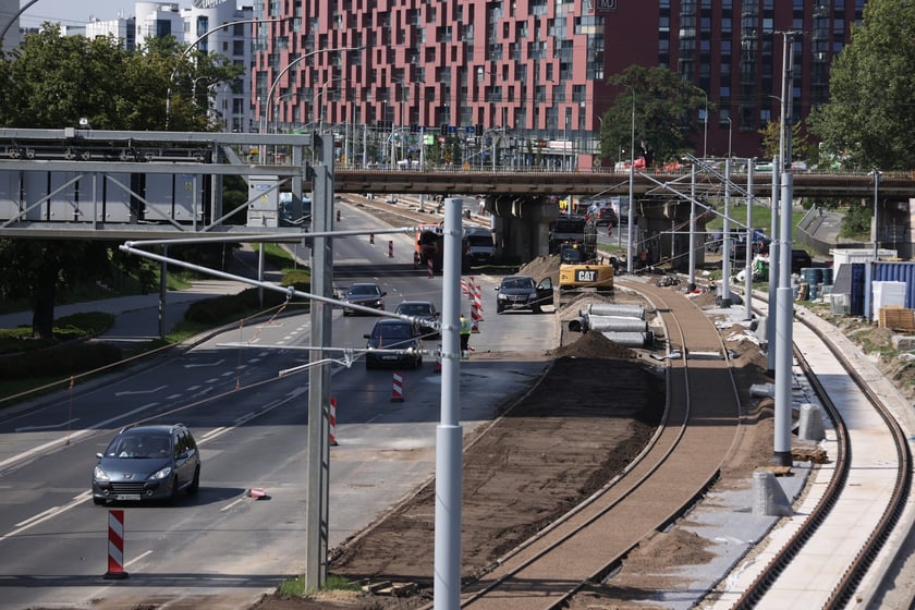 Remont torowiska przy ul. Legnickiej we Wrocławiu, postęp prac