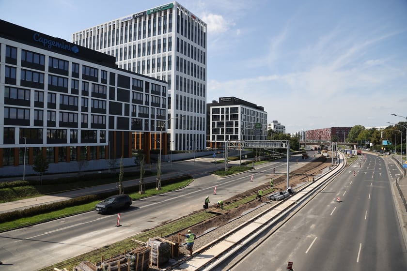 Remont torowiska przy ul. Legnickiej we Wrocławiu, postęp prac
