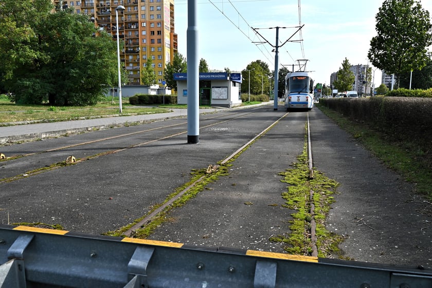 Krańc&oacute;wka tramwajowa Gaj przy ul. Świeradowskiej.