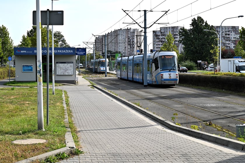 Krańc&oacute;wka tramwajowa Gaj przy ul. Świeradowskiej.