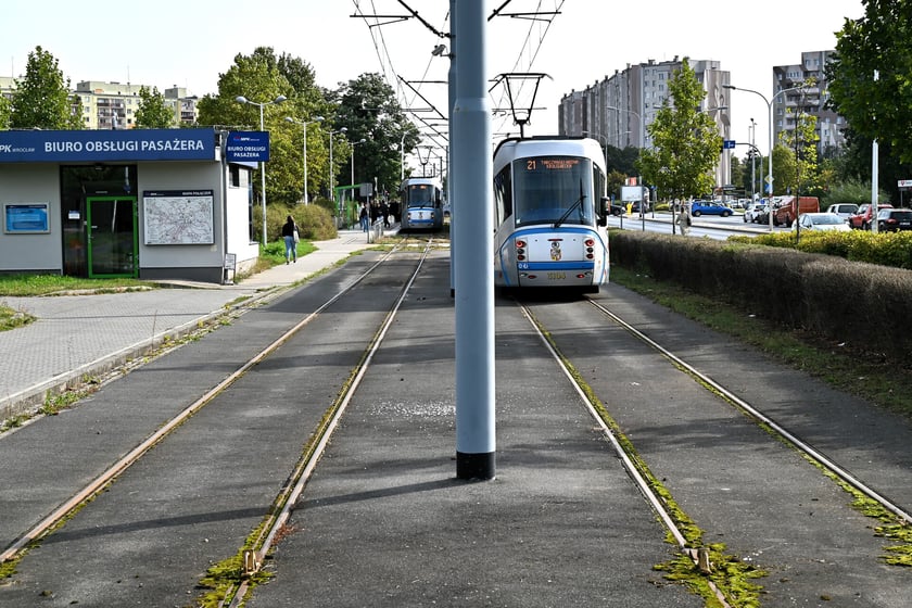 Krańc&oacute;wka tramwajowa Gaj przy ul. Świeradowskiej.