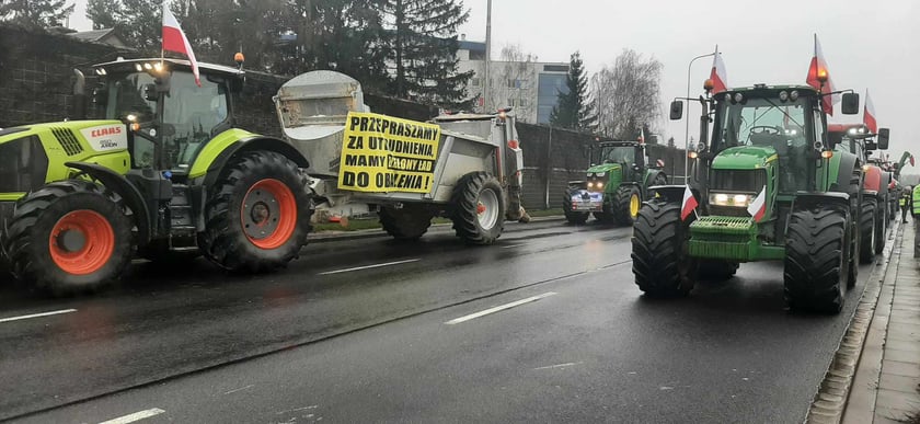 Strajk rolników - al. Sobieskiego