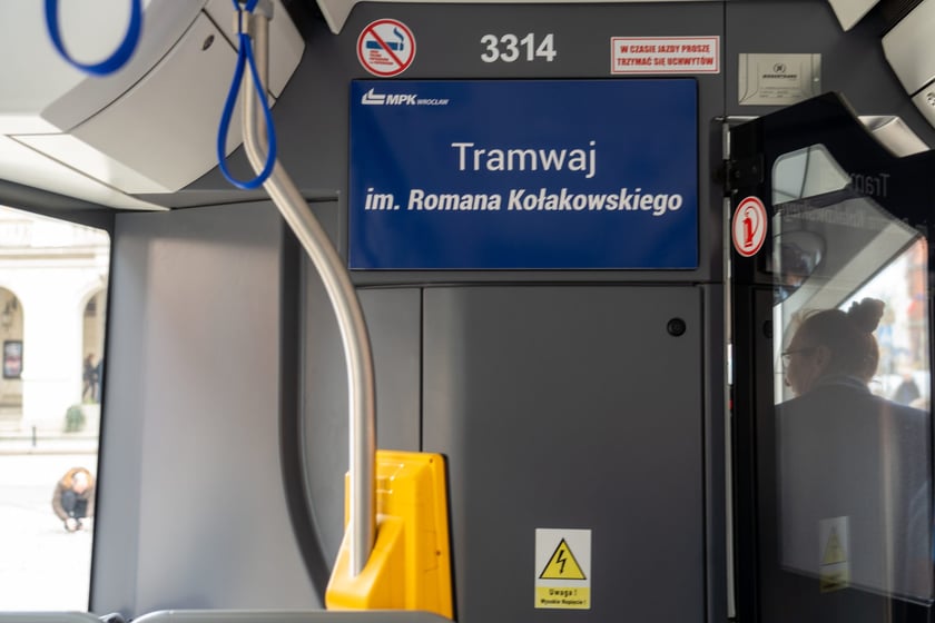 Uroczyste nadanie imienia Romana Kołakowskiego tramwajowi MPK Wrocław, 23 marca 2024