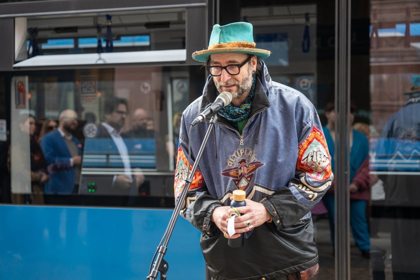 Uroczyste nadanie imienia Romana Kołakowskiego tramwajowi MPK Wrocław, 23 marca 2024
