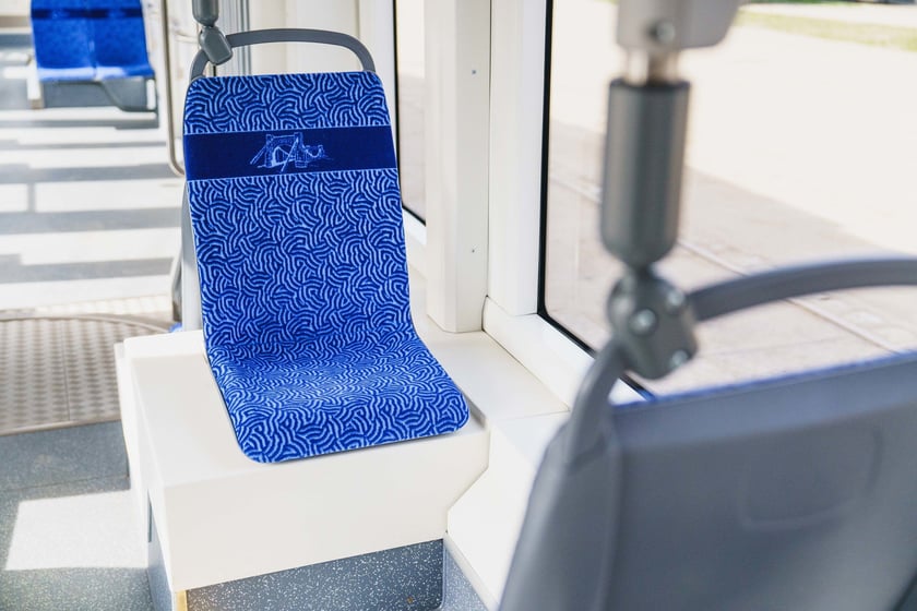 Wnętrze Pesy Twist 146N o numerze 3401 - pierwszego tego typu tramwaju w MPK Wrocław.