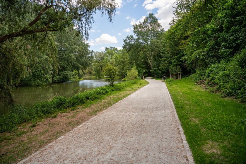 Nowa trasa pieszo-rowerowa wzdłuż Oławy na odcinku od Niskich Łąk do kładki Siedleckiej.