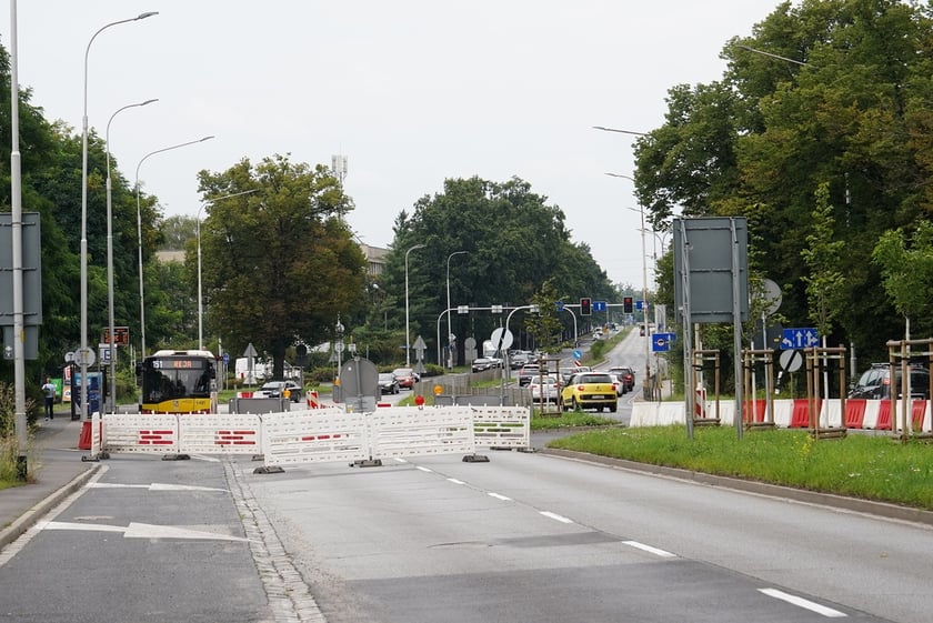 Południowy most Jagielloński zamknięty dla ruchu na czas remontu. Wdrożono zastępczą organizację ruchu. Wrocław, 4.08.2024