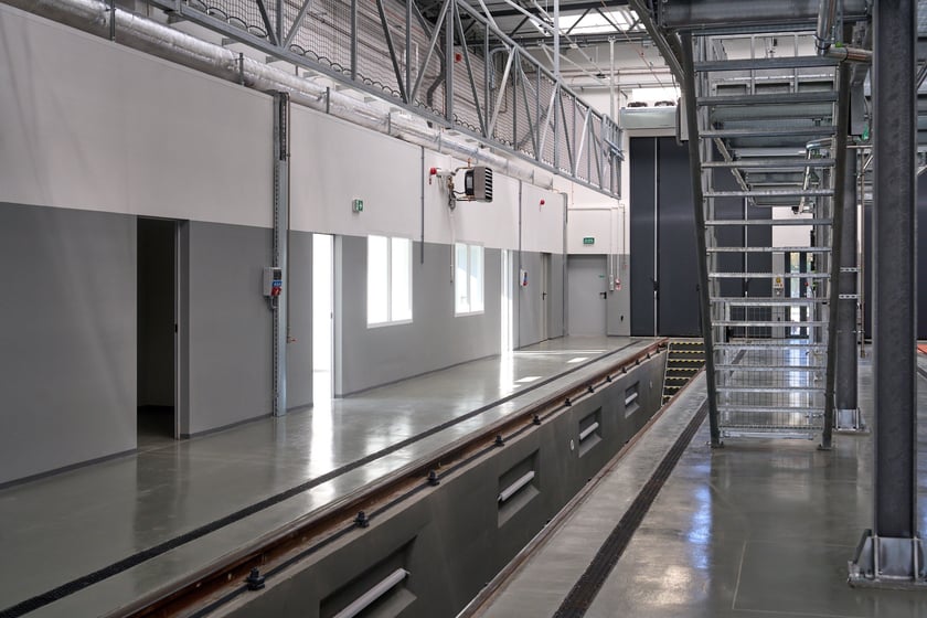 Przebudowana Zajezdnia Tramwajowa "Borek". Powstała m.in. hala do obsługi tramwajów, magazyn, nowe torowiska, a także ekran dźwiękochłonny