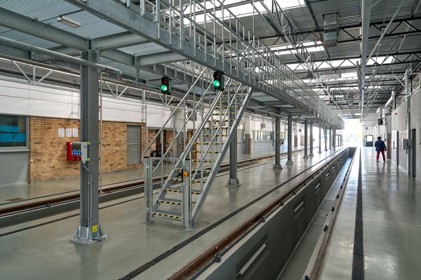 Przebudowana Zajezdnia Tramwajowa "Borek". Powstała m.in. hala do obsługi tramwajów, magazyn, nowe torowiska, a także ekran dźwiękochłonny