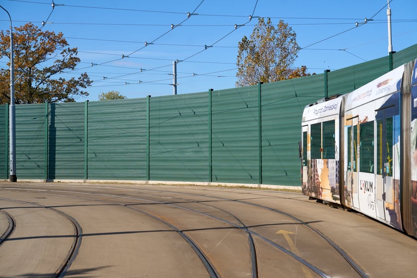 Przebudowana Zajezdnia Tramwajowa "Borek". Powstała m.in. hala do obsługi tramwajów, magazyn, nowe torowiska, a także ekran dźwiękochłonny