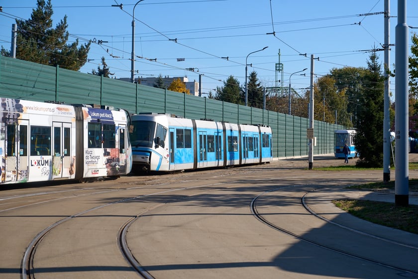 Przebudowana Zajezdnia Tramwajowa "Borek". Powstała m.in. hala do obsługi tramwajów, magazyn, nowe torowiska, a także ekran dźwiękochłonny