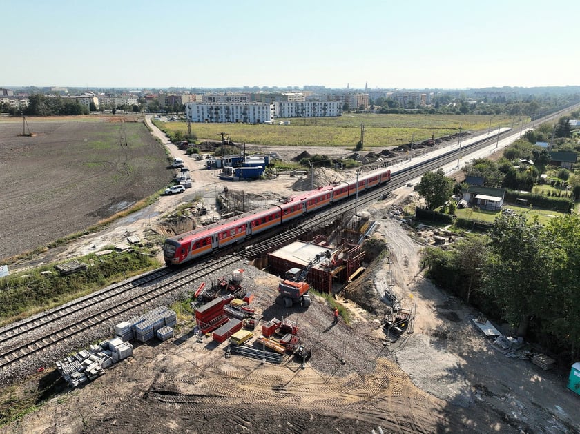 Tak dwa miesiące temu wyglądał plac budowy przystanku kolejowego Oława Zachodnia