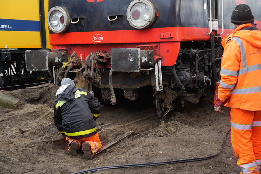 Wykolejenie pociągu na Sołtysowicach.